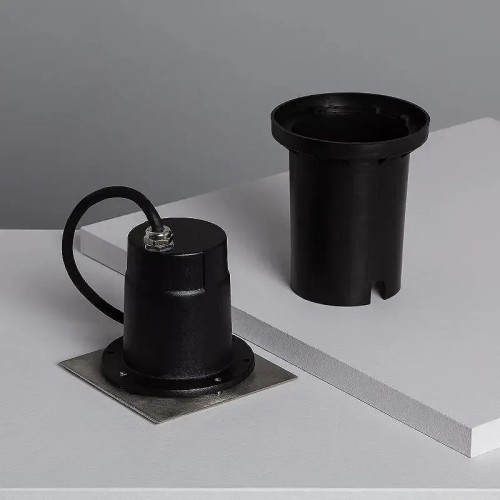 Foco Exterior cuadrado INOX empotrable en suelo para bombillas GU10 - 7