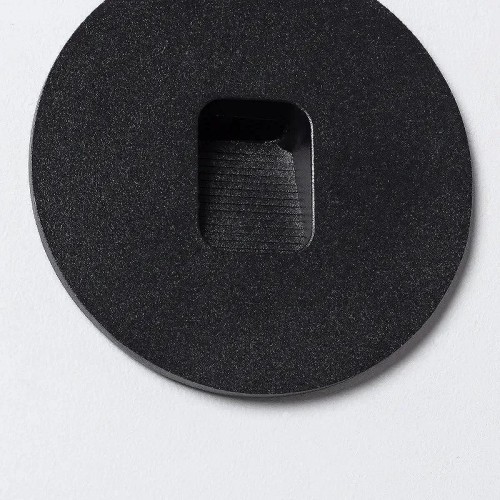 Baliza exterior LED 2W empotrable para pared circular negro - 3