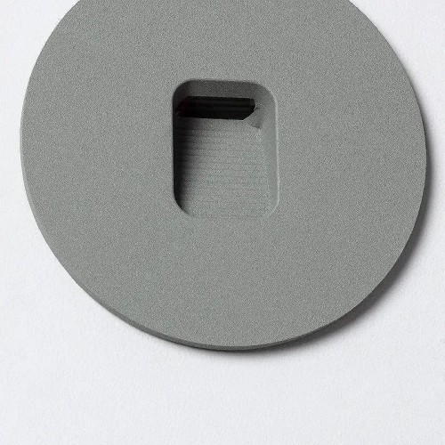 Baliza exterior LED 2W empotrable para pared circular Gris - 3 Baliza exterior LED 2W empotrable para pared circular Gris - 3