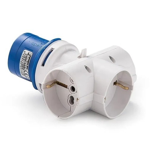 Adaptador industrial - doméstico clavija 2P+T / 3 Schuko Famatel 13917 - 2