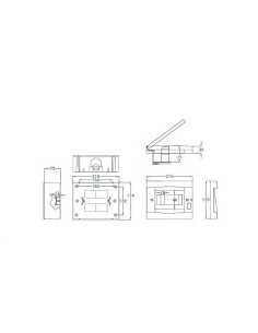 Armario de superficie puerta gris 8 módulos IP 40 - 1 2