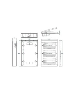 Armario de superficie para automáticos puerta gris 36 módulos IP40 - 1 2