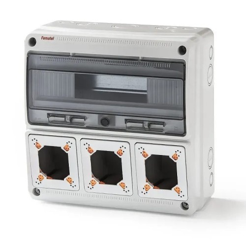 Cuadro eléctrico 16 módulos 3 tomas 320x320x150 IP65 Famatel 3975 - 2