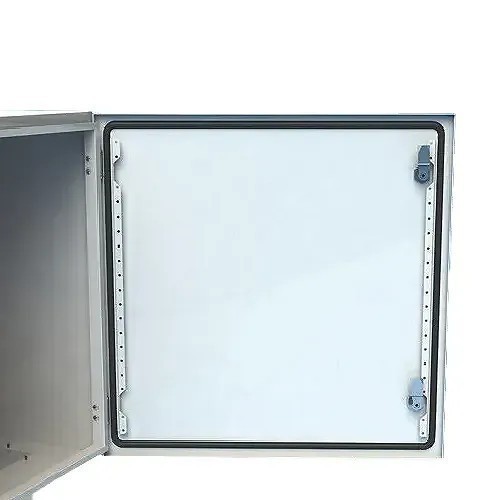 Armario metálico DM gris 500x400x210 + placa de montaje de acero IP66 - 3