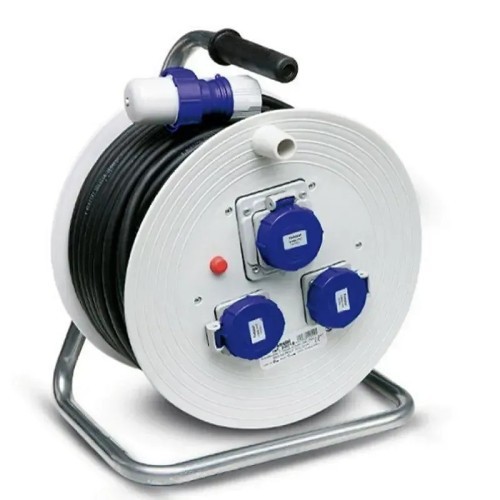 Enrollacables 3 tomas 2P+TT IP67 de 30 metros 3x2,5 mm2 Famatel 30019 - 2